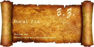 Burai Zia névjegykártya